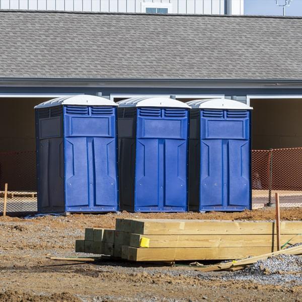 Heavy-duty construction site porta potty in Janesville, Wisconsin